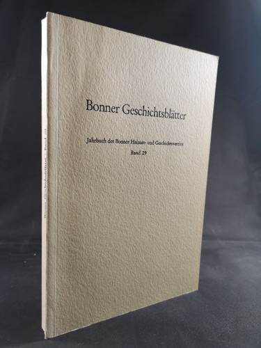 Bonner geschichtsblätter - bonner,