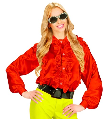 Rote bluse mit rüschen - bluse, rÜschen"