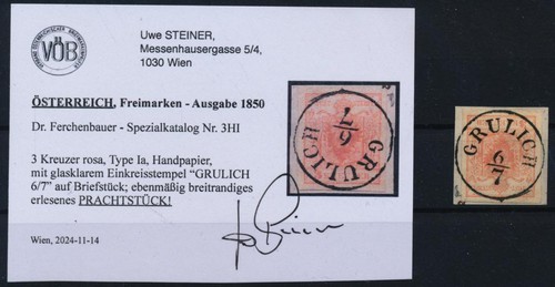 österreich 1850 3kr rosa - 1850,