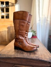 Tamaris Stiefel braun Cognac Gr. 41 Boots Reitstiefel Look