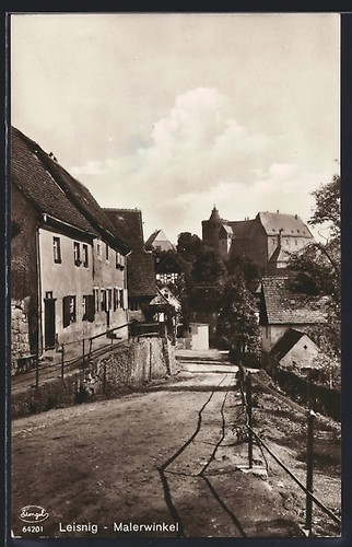Leisnig malerwinkel mit burg - leisnig,,