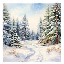 Deko Bild Schnee Wald Winter