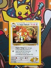 Lt. Surge's Raticate 51/132 Gym Heroes Pokemon Karten NM