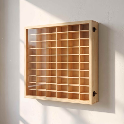 Holz vitrine für 56x 64 - vitrine, 1:64