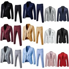 Anzug Herren Slim Fit 3 Teilig