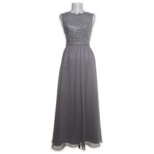 Unique, Abendkleid, Größe: 34, Grau, Polyester, Damen -IoJ