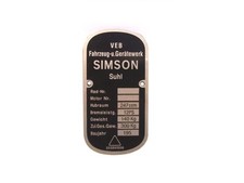 Typenschild AWO 425 Touren