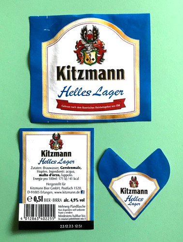 Bieretikett brauerei kitzmann - bieretikett,