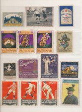 SAMMLUNG REKLAMEMARKEN VIGNETTEN 176 STÜCK - VIEL NÜRNBERG -IM ALBUM