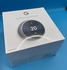 Google Nest Learning Thermostat 3. Generation VERSIEGELT - Edelstahl NEU