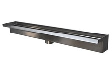 Wasserschwall Edelstahl V4A für Salzwasser Wasserfall 50cm breit Poolschwall neu