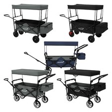 Bollerwagen Faltbar Dach Handwagen Klappbar Strandwagen Gerätewagen Kinderwagen