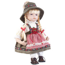 PEARL Sammler-Porzellan-Puppe "Anna" mit bayerischer Tracht, 34 cm