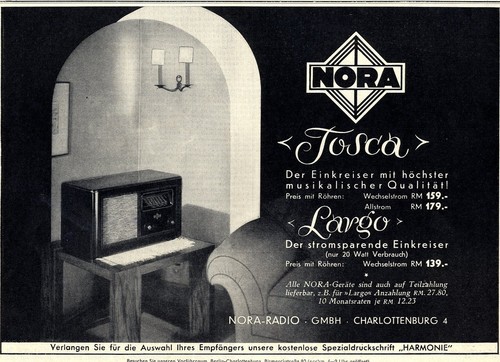 Nora radio einkreiser mit - einkreiser,