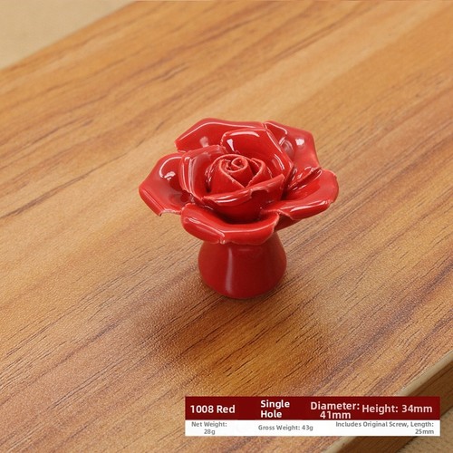 Keramik rose möbelgriff für - keramik,