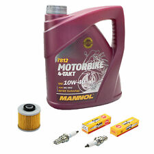 Inspektionspaket 4L Öl für Yamaha XVS 650 Dragstar 1997-2007 Ölfilter+Zündkerzen