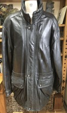 GROSSE VINTAGE SCHWARZE SCHAFFNAPPA WEICHES LEDER WETTERFESTE JACKE WESTBURY C&A