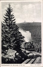 Ak Brockenbahn mit Brocken