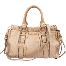 Miu Miu Classic Leather City Handbag Tasche