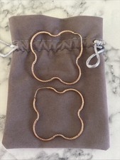 Mainpunkt Creolen Kleeblatt Roségold 925 Sterling Silber 