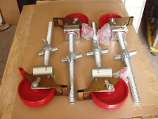 4 x Gerüstrollen, Rollfüße, Spindelrollen 700kg Tragkraft nach EN 1004 neu RG W