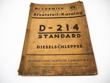 Mc Cormick D-214 Standard Dieselschlepper Ersatzteilliste 1958