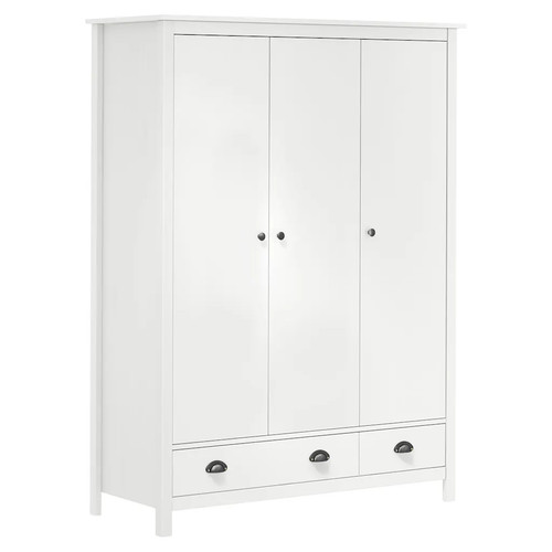 Kleiderschrank türig weiß - 3-türig,