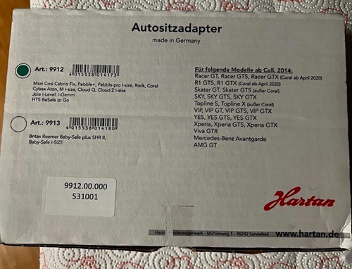 Hartan autositzadapter für - hartan,