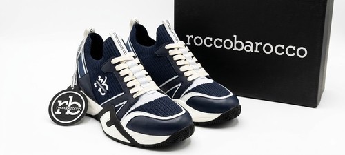 Roccobarocco navy blue white - navy,