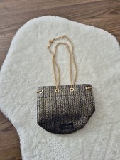 Bucket Bag Beuteltasche Marineblau Gold