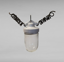 18032 Art Deco /Bauhaus  Glaskolben-Hängelampe Werkstattlampe Glaskolbenlampe