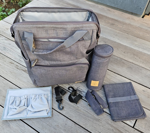 Lässig wickelrucksack grau - wickelrucksack,