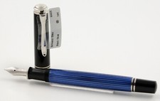 Pelikan Souverän M405 Füller blau fountain pen blue 14 karat gold nib EF NEW!