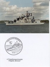 F 207 Fregatte BREMEN, Bundesmarine, Bb, Foto mit Schiffstempel