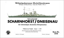 Möwe-Modell 1204B  "Scharnhorst/Gneisenau (bis 1942)" Kartonmodell/Papiermodell