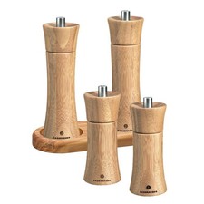 Zassenhaus Set Salzmühle Pfeffermühle Frankfurt Bambus & Untersetzer Olivenholz