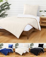 JACK Teddy Flausch 135x200cm Wende Bettwäsche Cashmere Touch Weiß Grau Anthrazit