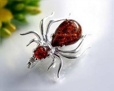 Brosche Bernstein Silber 925