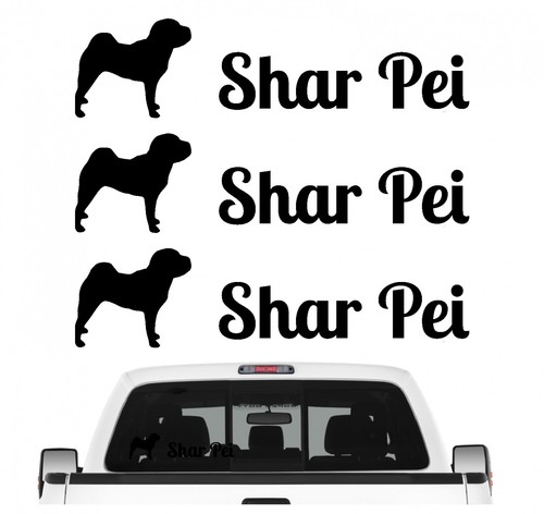 Shar pei faltenhund aufkleber - shar,