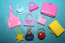 MATTEL BARBIE TASCHEN -80- HANDTASCHE REISEKOFFER KOFFER PICKNICKKORB CASE STERN