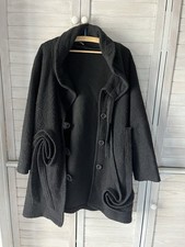 Mantel aus gekochter Wolle Gr. 42/44 Lagenlook