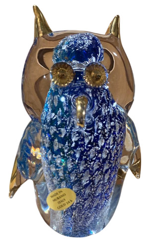 Murano eule gold 24k - "eule",