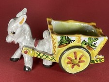 Keramik Esel Gespann Italien