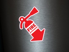 1 x Aufkleber Fire Extingguisher Feuerlöscher Lösche Sticker Tuning Security Fun
