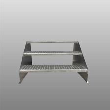 3-stufige Standtreppe freistehend / Stahltreppe Breite 60cm Höhe 63cm verzinkt