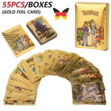 55 Stk Pokemon Karten Deutsch Sammlung Bundle Metall Gold Mint Vmax GX Mega Neu