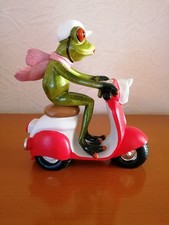 Formano Deko Frosch auf Motorrad Neuwertig
