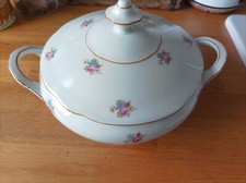 Terrine mit Streublümchen Muster und Deckel, Bavaria