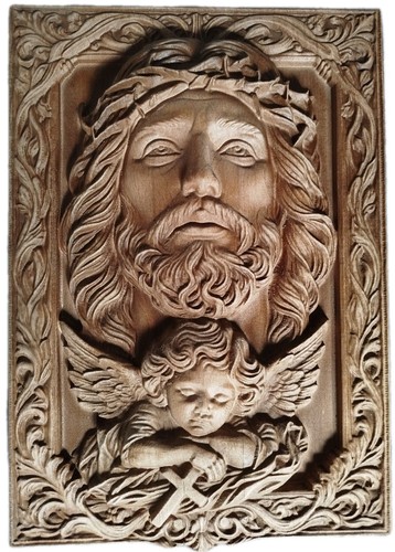 Holzbild wandbild jesus - wandbild,