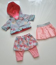 Baby Born Deluxe  3 er Set T Shirt Rock Jacke für Puppe 43 cm